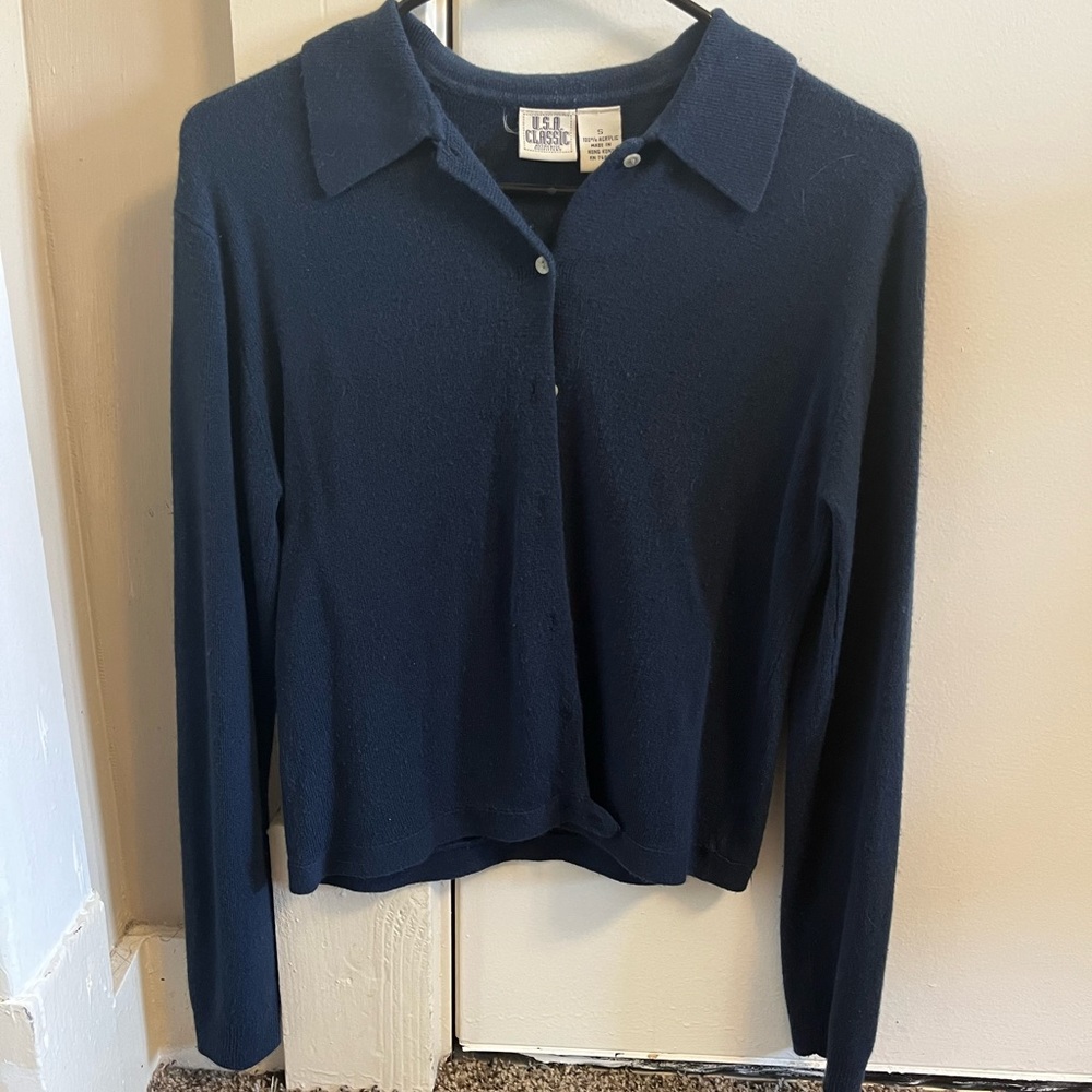 Vintage cardigan with collar